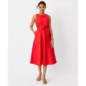 Ann Taylor Red Midi Dress
